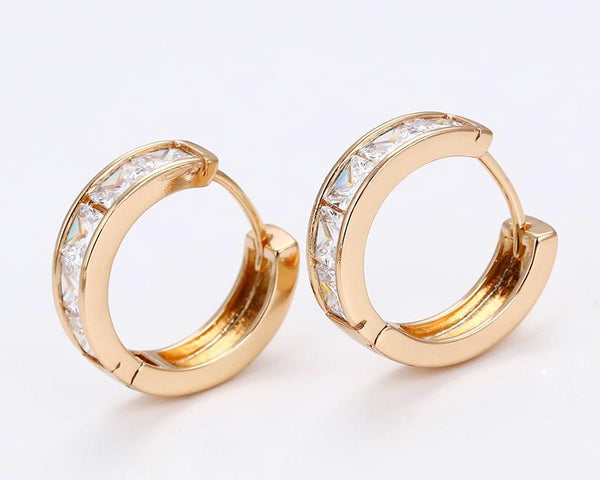 18k Gold Plated Small Hoop Earrings - HNS Studio