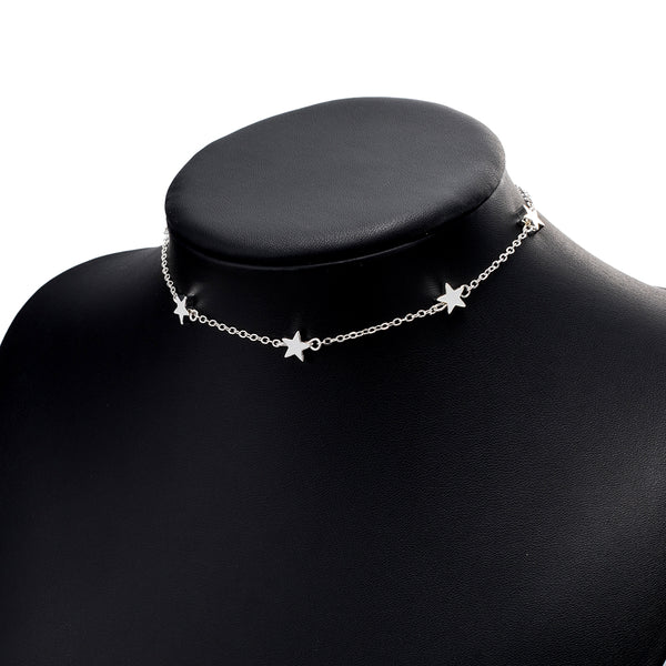Star Chain Clavicle Statement Necklace Choker - HNS Studio