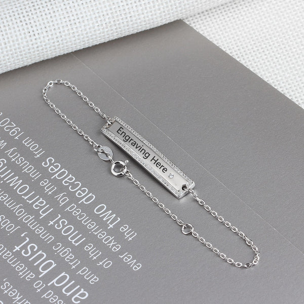 Personalized Sterling Silver Bracelet for Women - HNS Studio