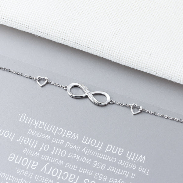 Infinity Necklace Set in Sterling Silver - HNS Studio