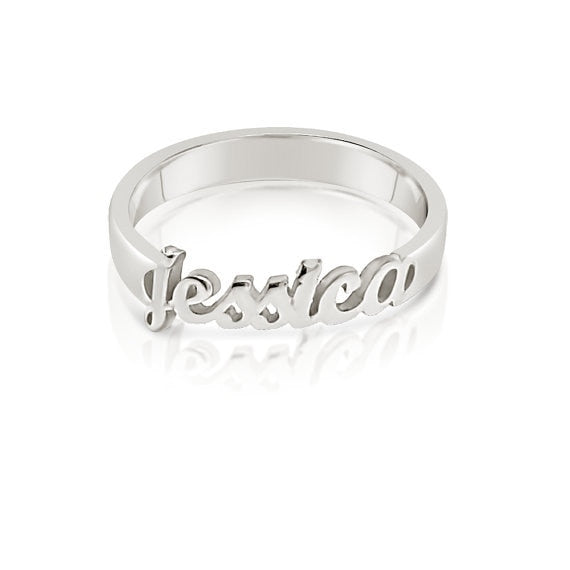 Sterling Silver Personalized Name Ring | Jewlr