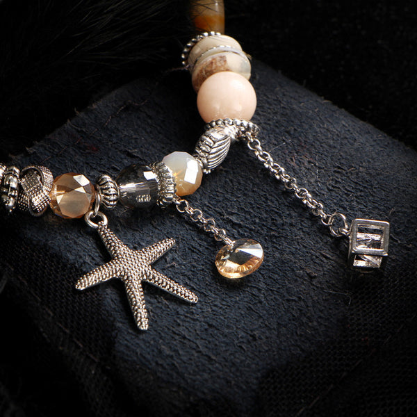 Sea Starfish Beaded Stretchable Bracelet - HNS Studio