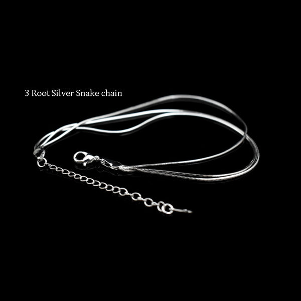 Simple Three Layer Anklet In Sterling Silver - HNS Studio