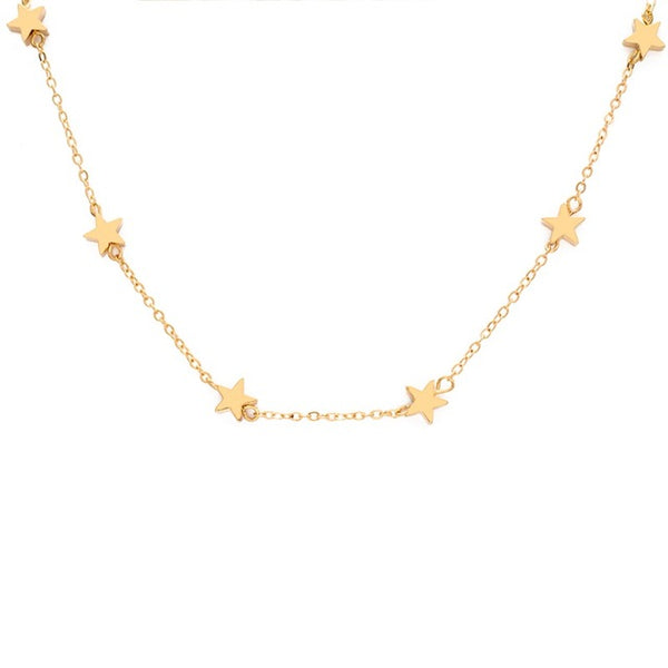Star Chain Clavicle Statement Necklace Choker - HNS Studio