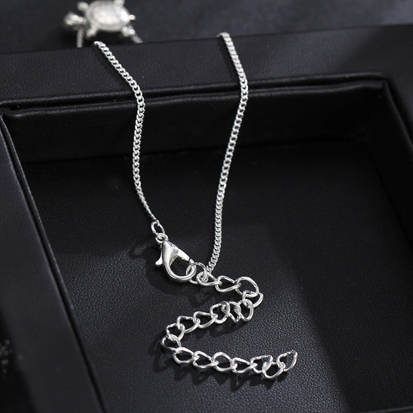 Silver Plated Sea turtle Anklet - HNS Studio